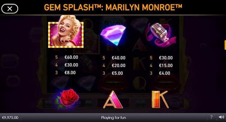 Permainan Luar Biasa! - Slot Gem Splash Marilyn Monroe